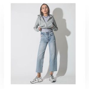 Anine Bing Wide Leg Crop Jeans - 28